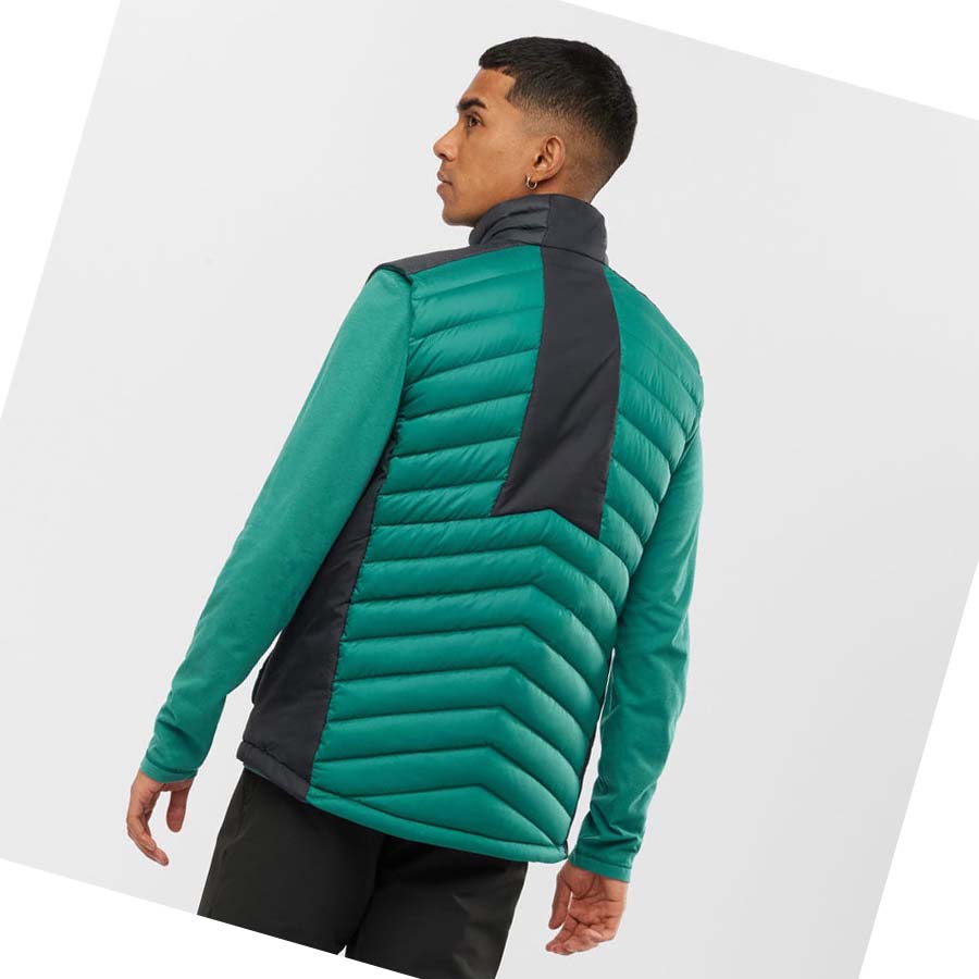 Salomon ESSENTIAL XWARM DOWN INSULATED Kabát Férfi Zöld | HU 2309DFM